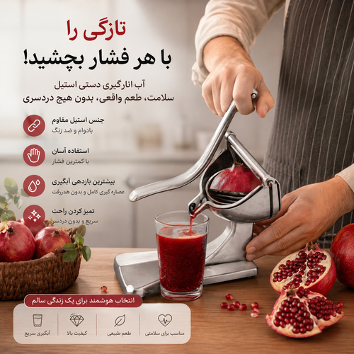 آب انارگیری دستی استیل