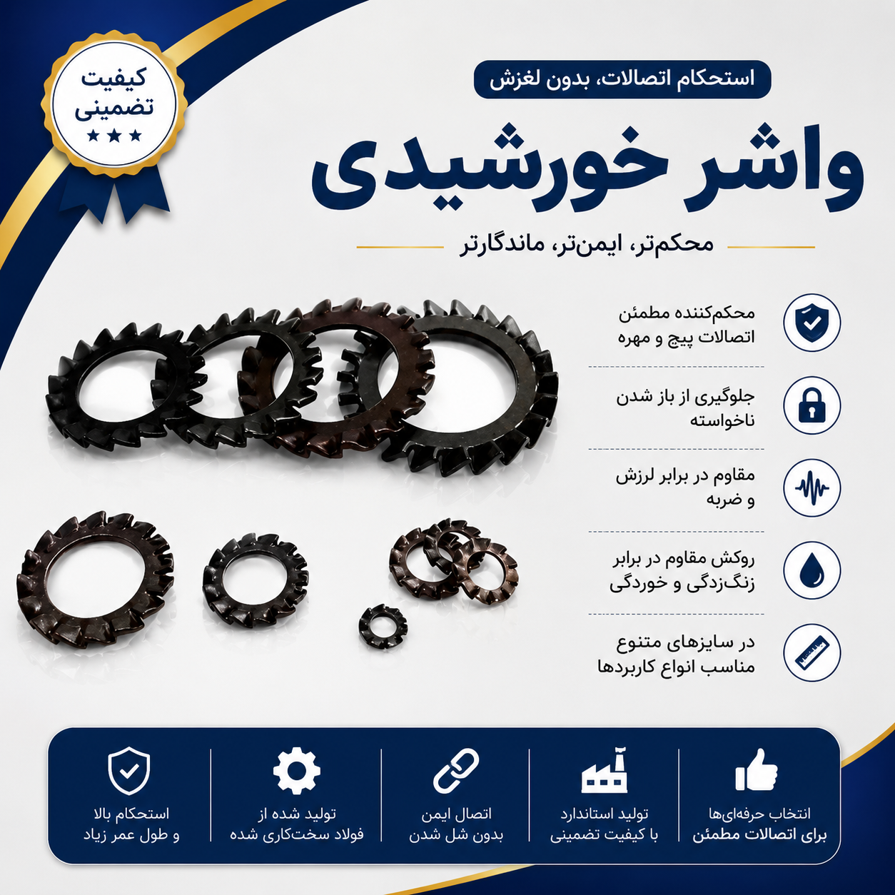 واشر خورشیدی خاردار