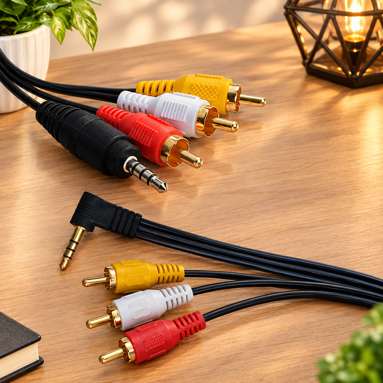 کابل ۱ به ۳ RCA انتقال تصویر و صدا