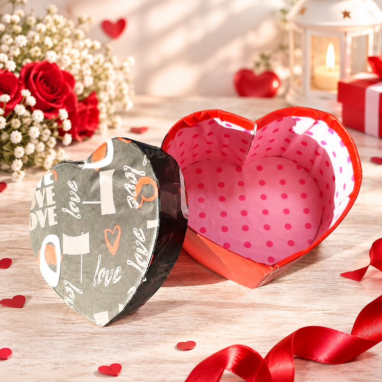 جعبه هدیه مدل قلب ــ ۳ عددی